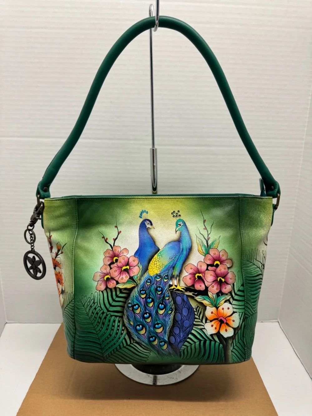 Anuschka Hand-Painted Leather Single Handle Shopper Tote - Picture 1 of 10